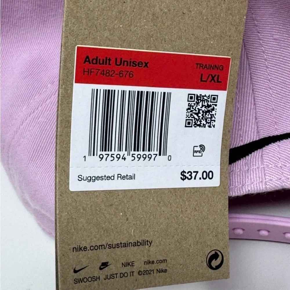 Nike Pro Structured Cap Hat Adult S/M L/XL Pink Snapback Adjustable Dri Fit Golf - Picture 5 of 6